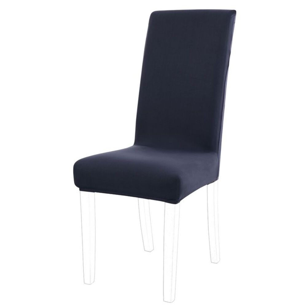 Dining Chair Covers Stretch Bar Stool Protector Short Chair Seat Cover Dark Blue